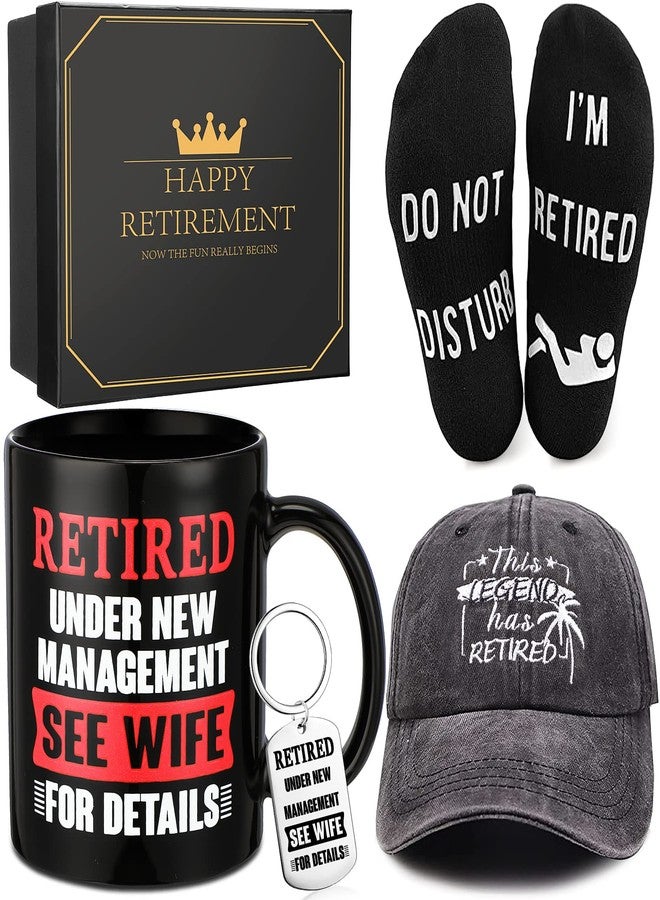 Sieral Retirement Gift Set for Men 2026 Funny Guys Retired Gifts Include Mug Baseball Cap Socks Keychain with Box - Image 1
